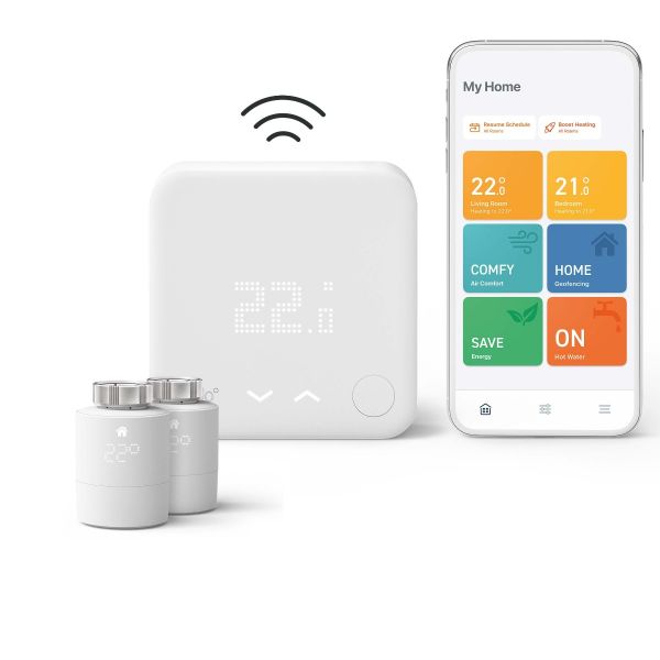 ik wil Civiel Voorwaardelijk Tado Smart Thermostat V3+ starter (Draadloos) + 2 Radiatorknoppen